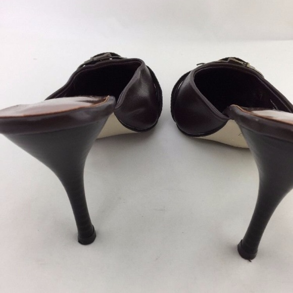 Pierre Dumas Swing Studded Brown Heels 8.5 - Picture 7 of 8