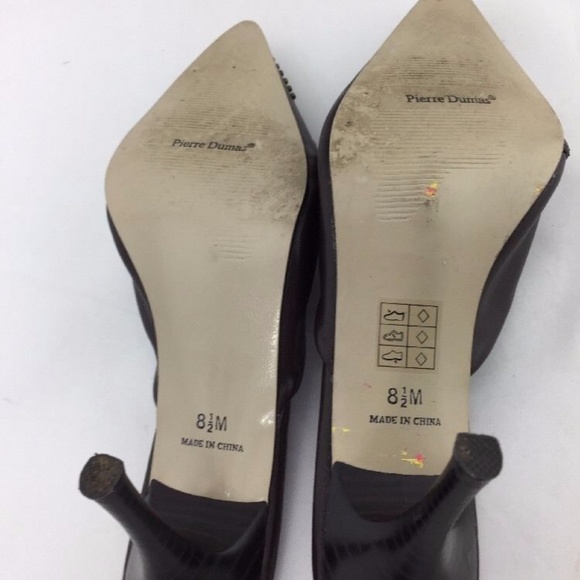 Pierre Dumas Swing Studded Brown Heels 8.5 - Picture 8 of 8