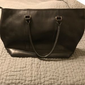 LL Bean leather tote bag