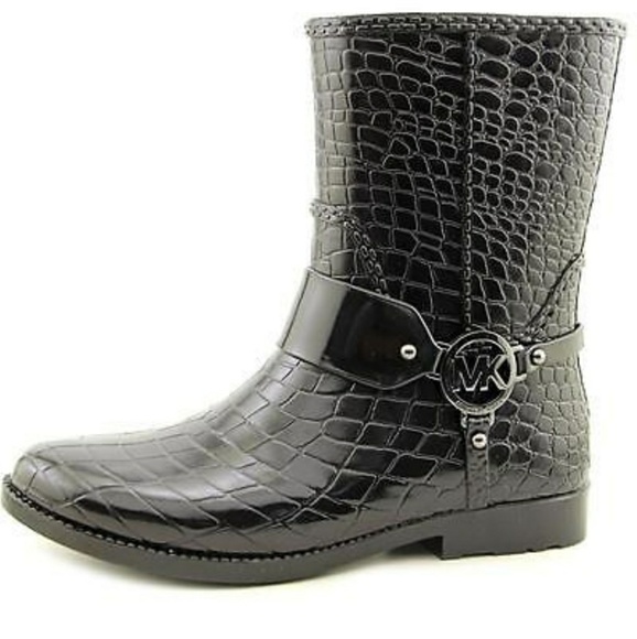 michael kors short rubber rain boots