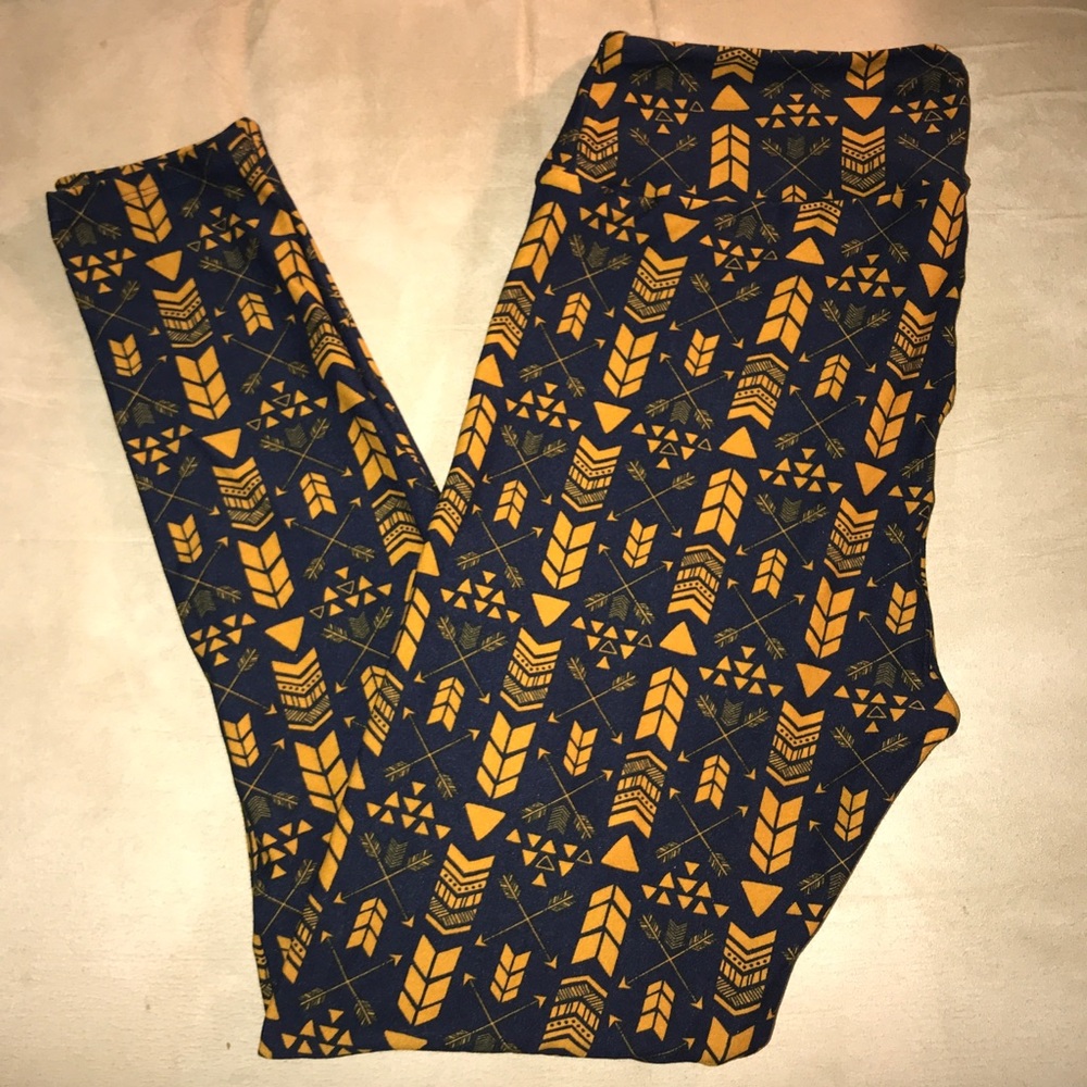Brand New LulaRoe TC Leggings Navy and Gold