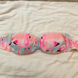 Victoria’s Secret PINK flamingo print strapless