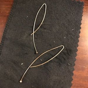 Silver wire earrings