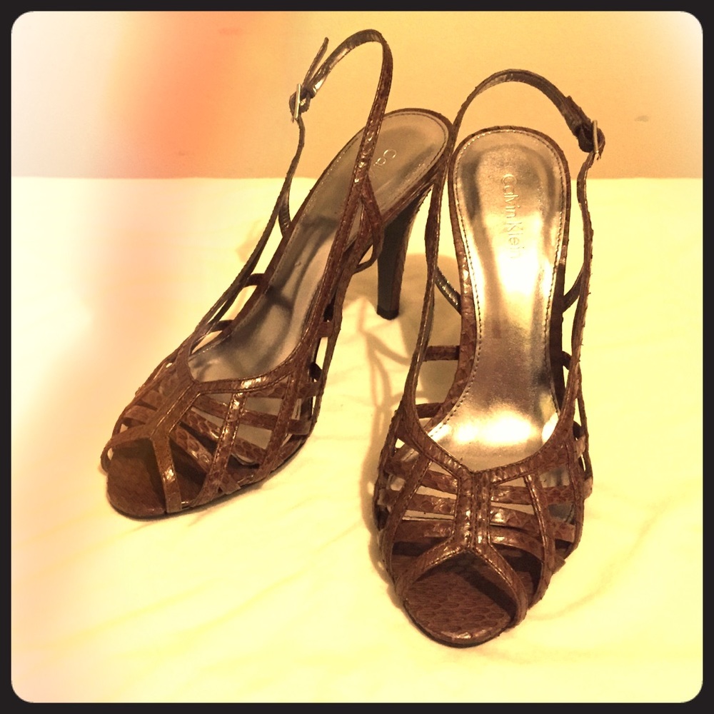 Calvin Klein - NIGHTOWL SNAKE - Cocoa - new size 6