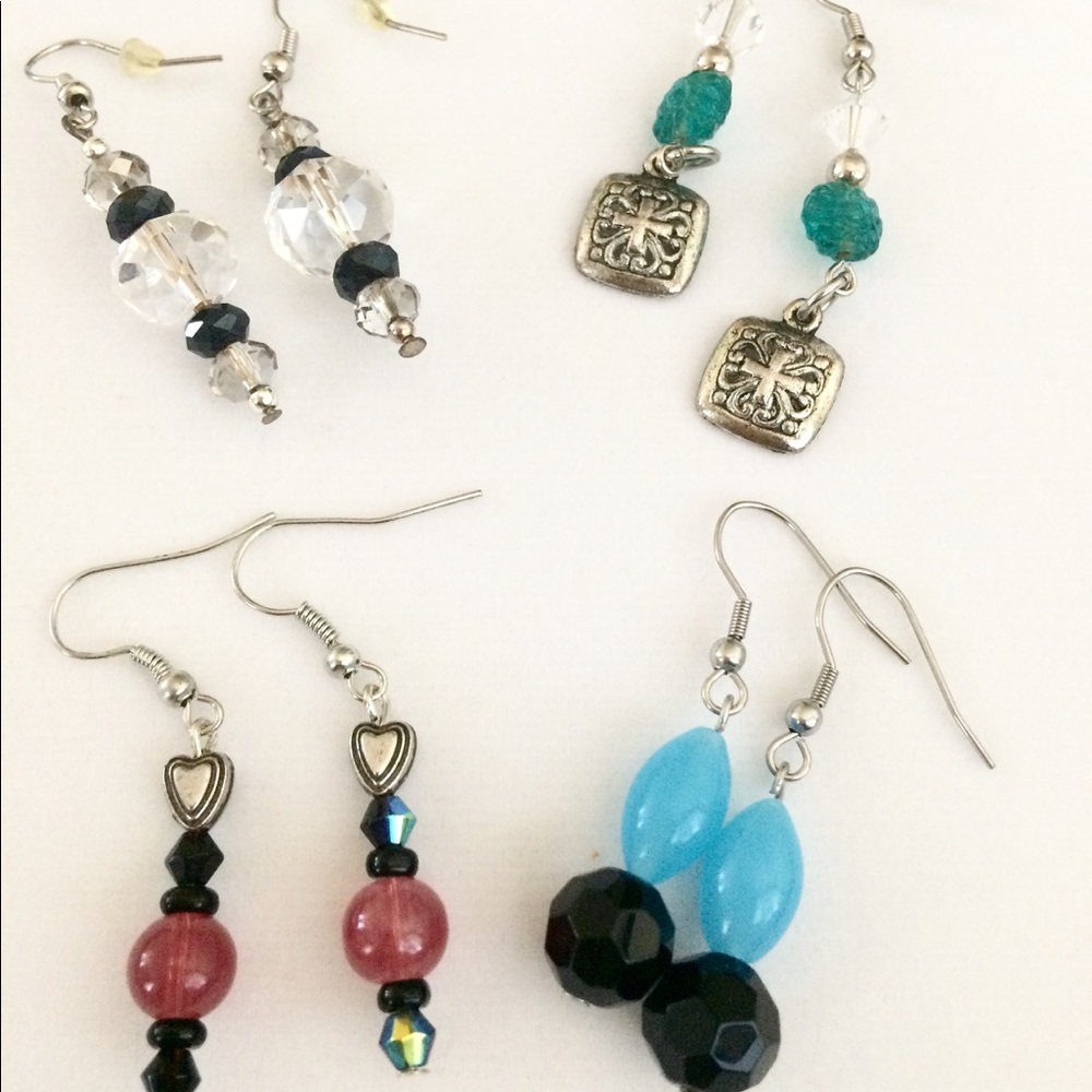Handcrafted Earrings - Four (4) pairs.