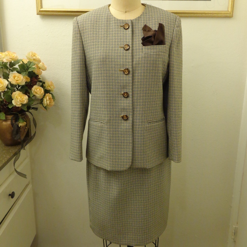 Emily Petite Houndstooth Suit