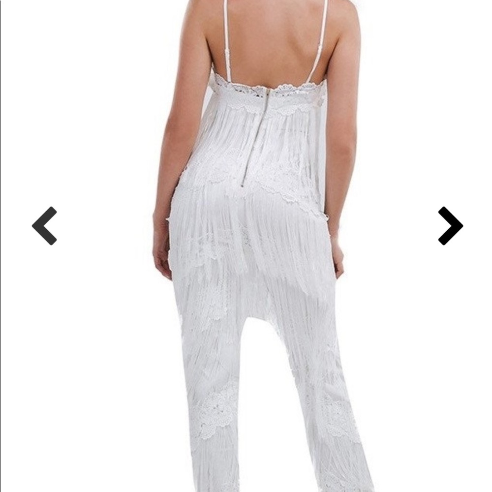 White Tassel Jumpsuit.