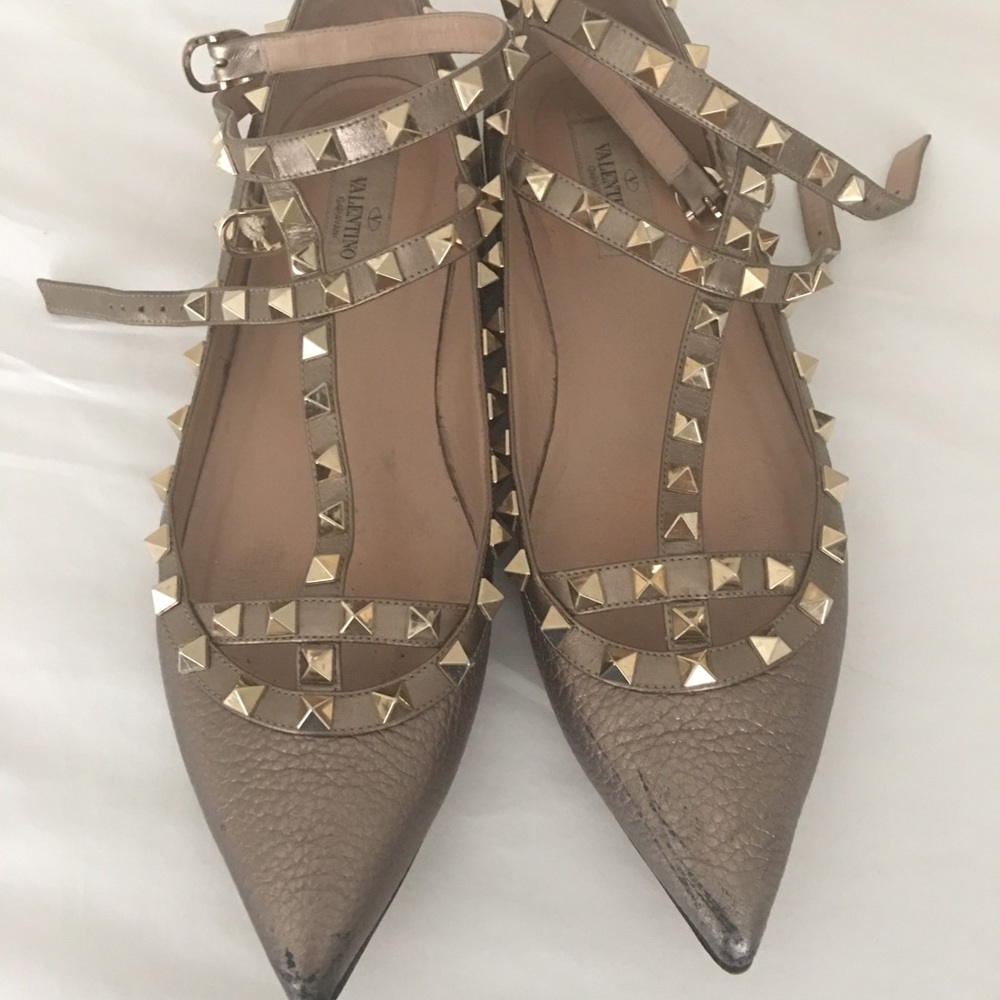 Rockstud ballerina flat