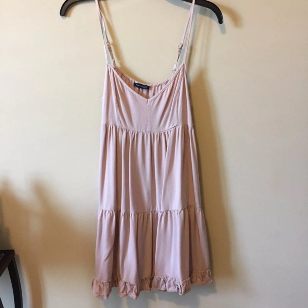 Baby Pink Ruffle Mini Dress