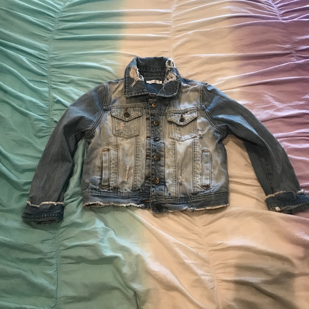LF distressed denim jacket