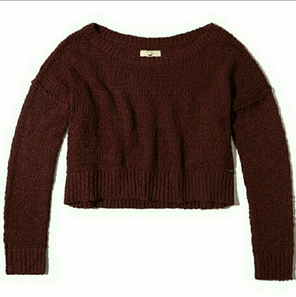 Burgundy Hollister Crop top