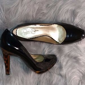 Jessica Simpson Ladonna Black Patent Tortoise