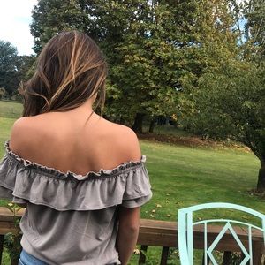 women’s off the shoulder shirt