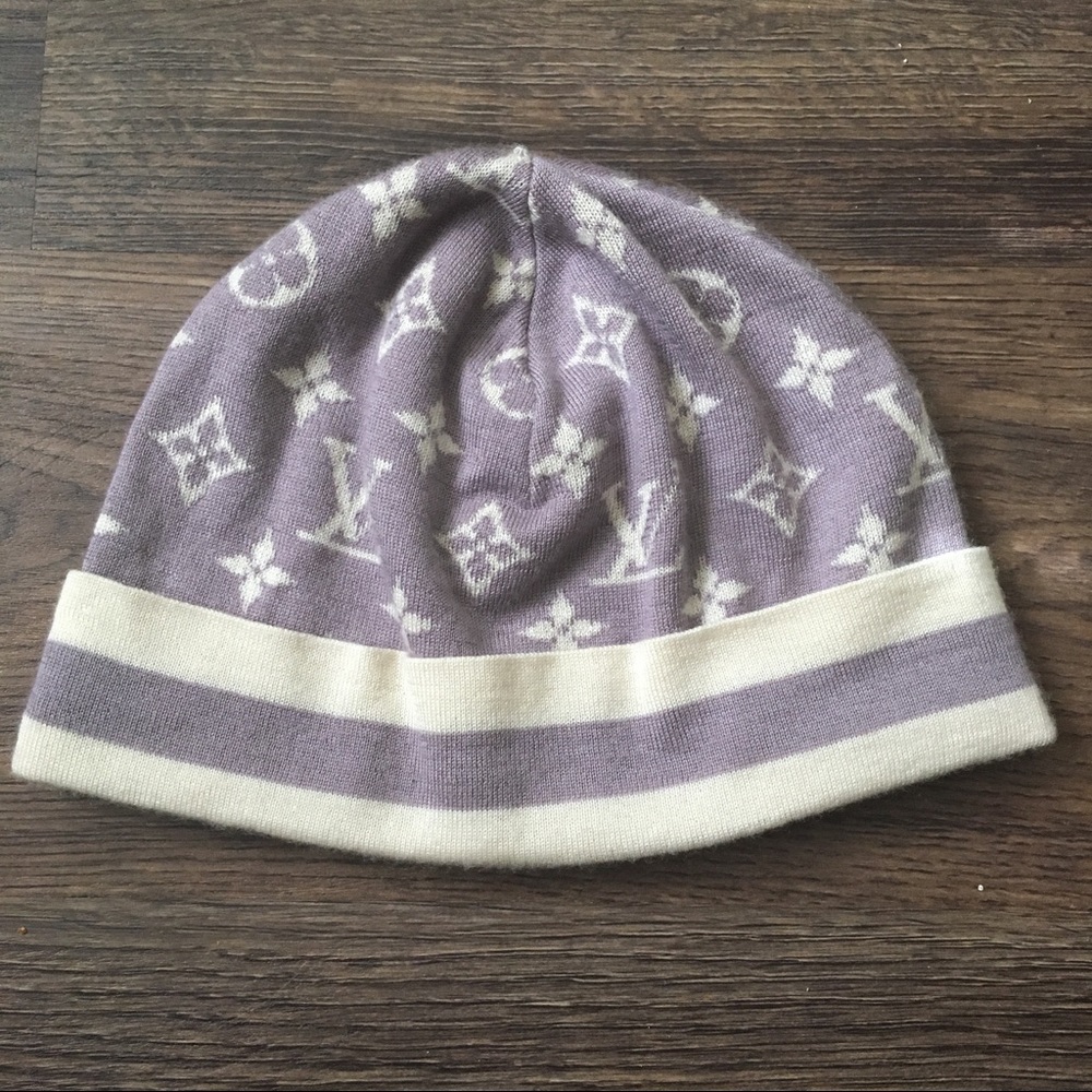 Louis Vuitton Lavender Silk Cashmere Beanie