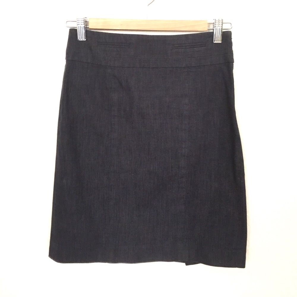 Ann Taylor Loft Cotton Denim Stretchy Pencil Skirt