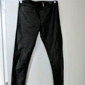 Zara leather leggings