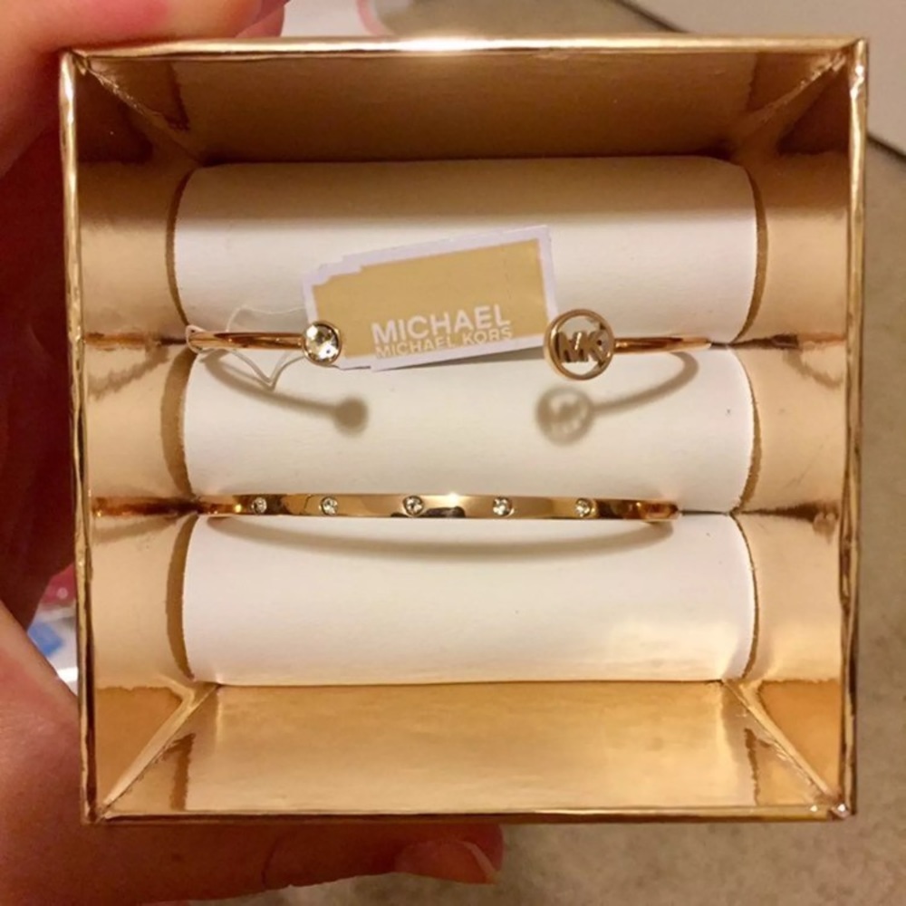 Michael Kors Rose Gold Bracelet Set
