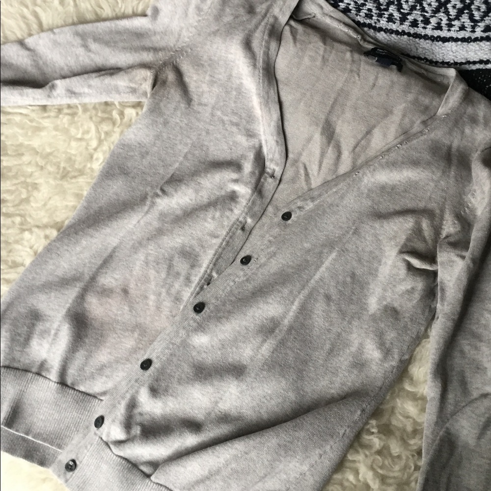 Gray cardigan