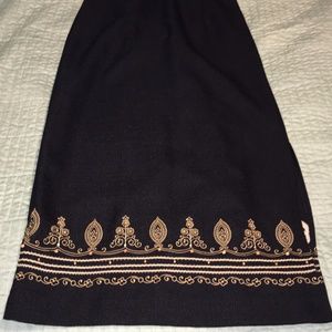 Alfred Dunner Skirt Size 12 Black/Tan with beading