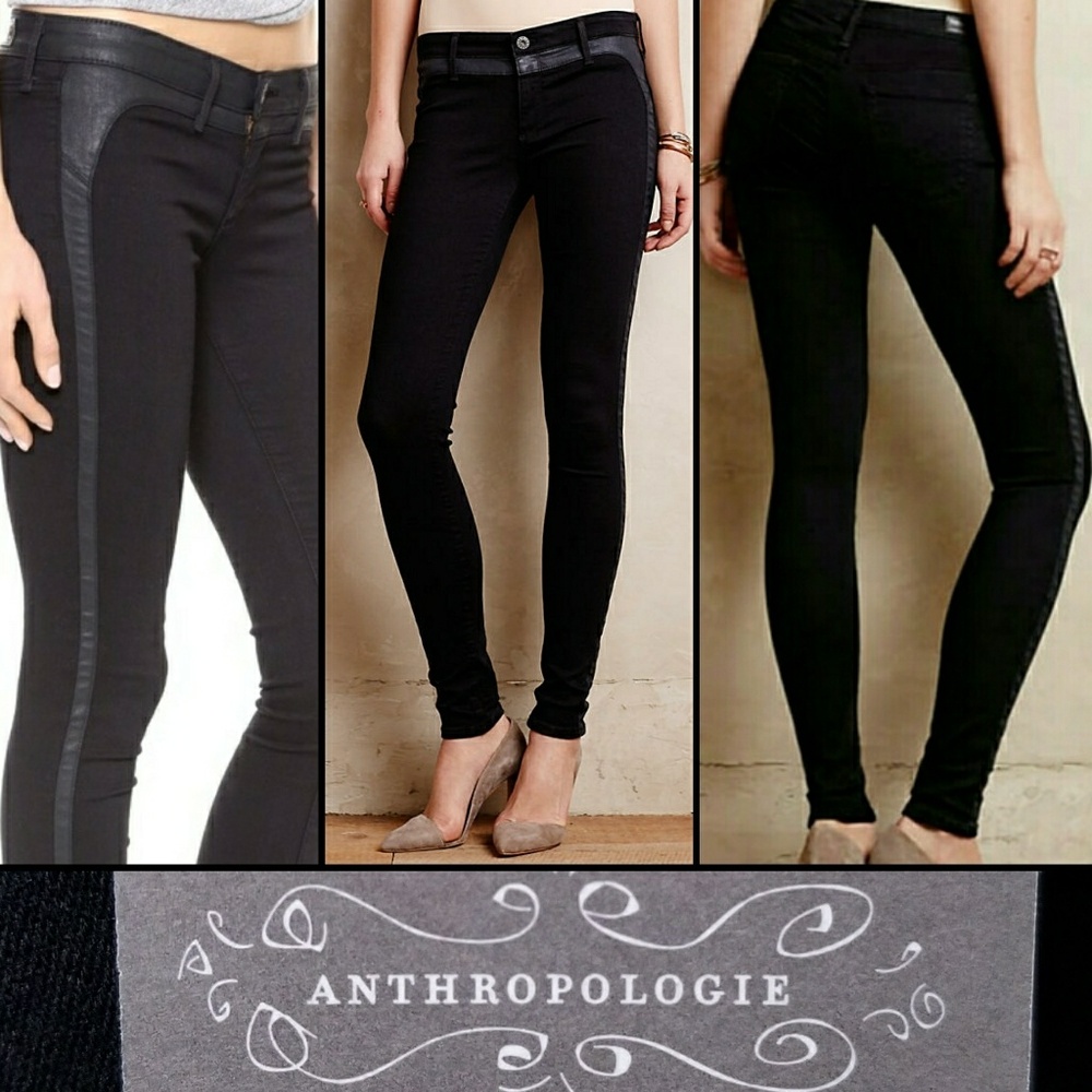 AG Anthropologie Jackie Tuxedo Skinny Jeans 26