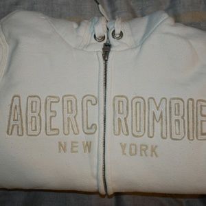 Abercrombie Cream Zip Up Hoodie