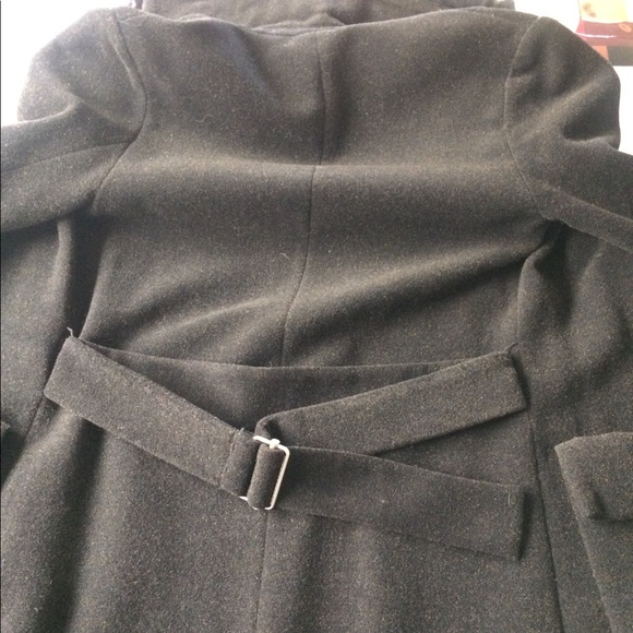 100% wool and 100% fox fur collar long coat - Picture 4 of 15