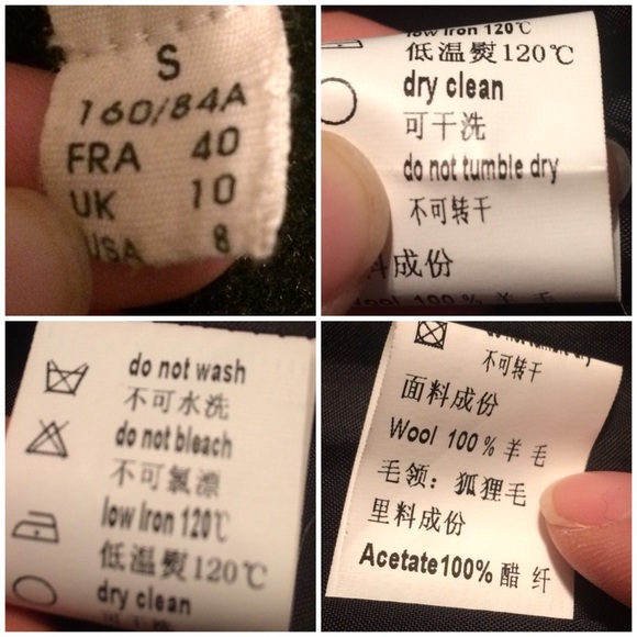 100% wool and 100% fox fur collar long coat - Picture 6 of 15