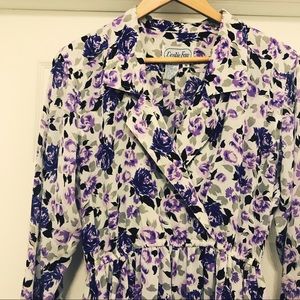 Bright purple floral dress Bright purple floral dress