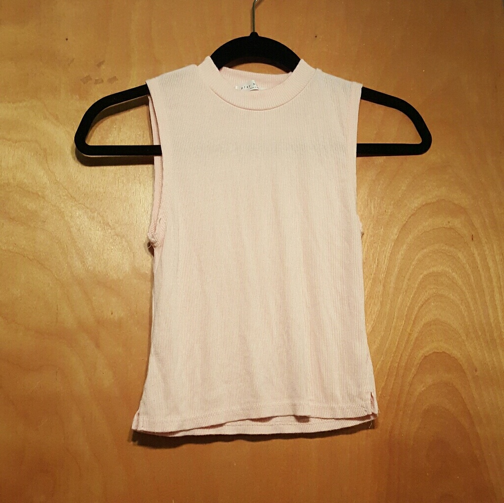 SALE High Neck Crop Top Blush Color