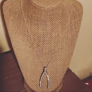 Silver Wishbone Necklace