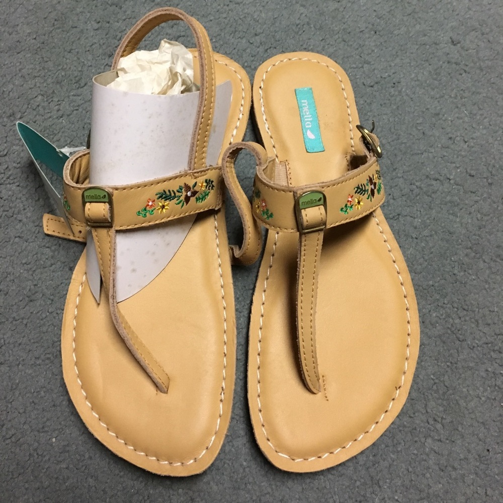 Mella leather thong sandals