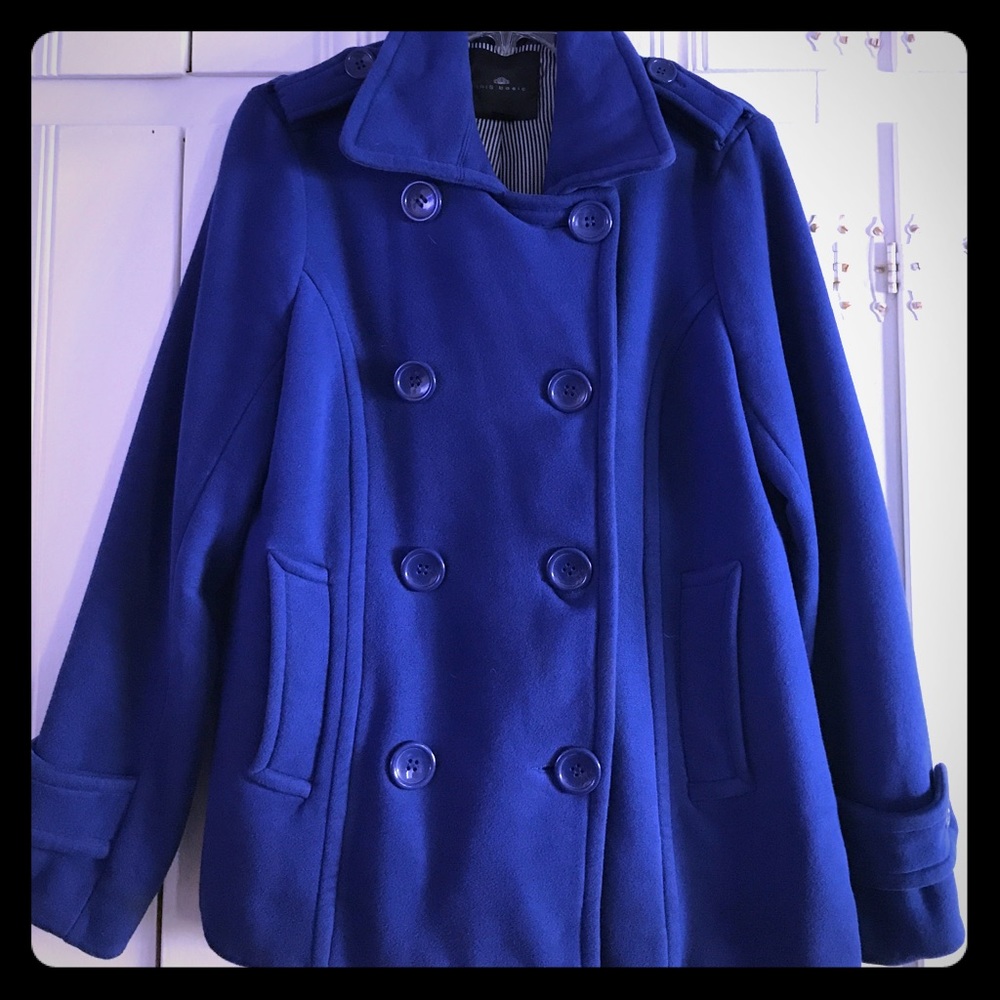 Royal blue pea coat