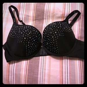 Black Bling Push up bra