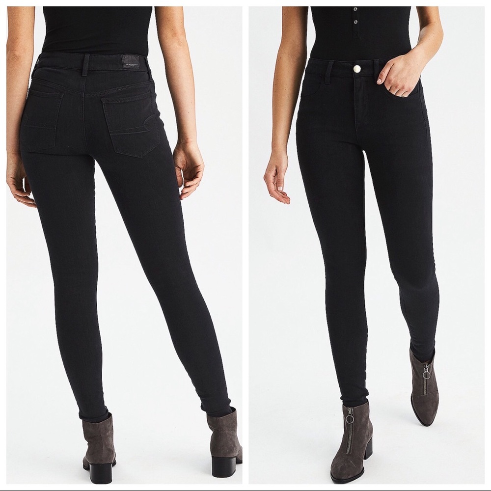 Black AEO high waisted skinny jean