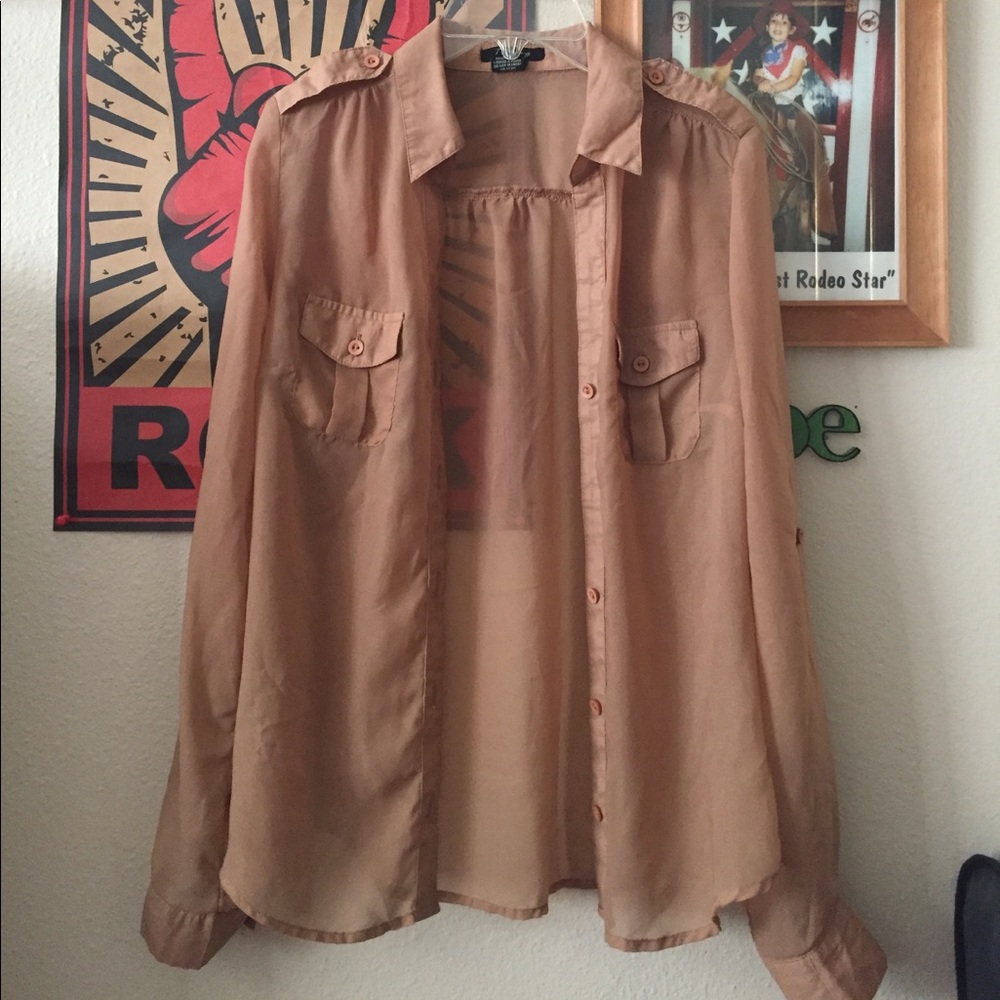 Tan Button Down Shirt