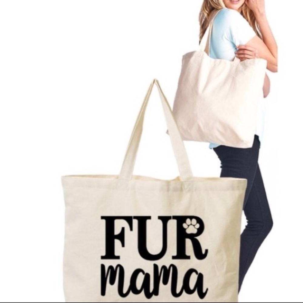 Only 2 left! Fur Mama tote bag.