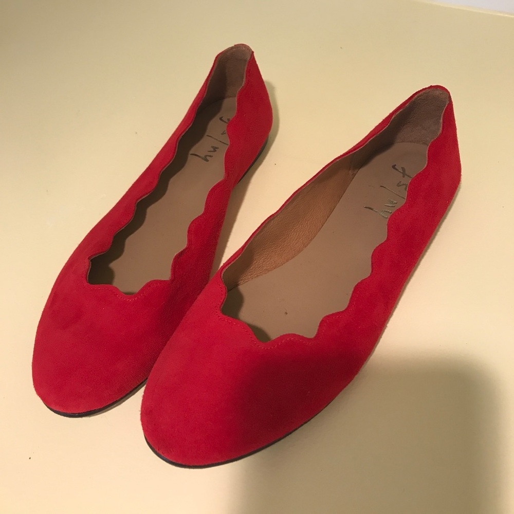 French Sole NY Teardrop suede ballet flat
