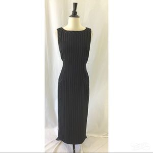 Vintage Maggy London long pin stripe dress size 6 Vintage Maggy London long pin stripe dress size 6