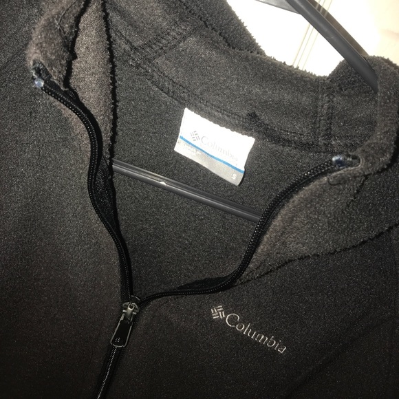 Charcoal hooded Columbia zip up jacket - Picture 2 of 2