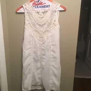White lace tunic top
