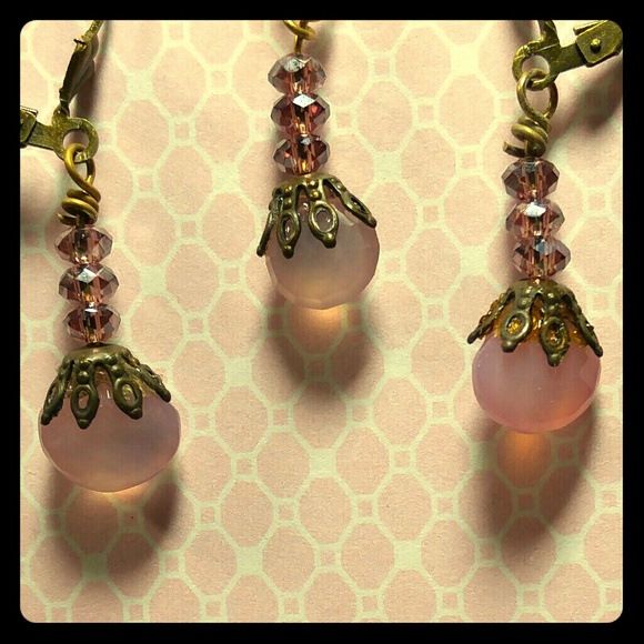 #0141 Chalcedony and Crystal Set - Picture 1 of 1