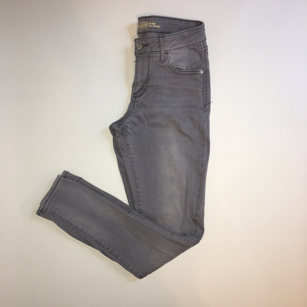 OLD NAVY Rockstar Mid-Rise grey jeans