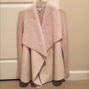 Sherpa sweater jacket