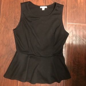 Black peplum top