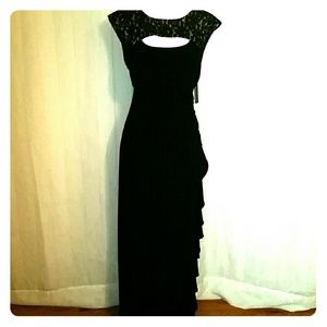 Lace Trimmed Formal Dress