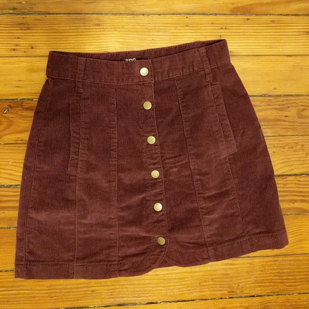 Corduroy Burgundy Skirt