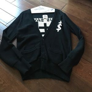 Jesus saves I spend cardigan! Unif! Only worn once