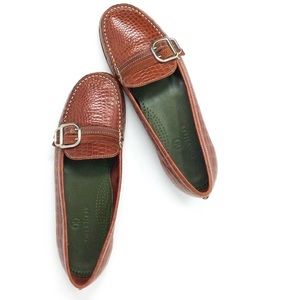 Cole Haan Embossed Animal Print Loafer w/ Buckle