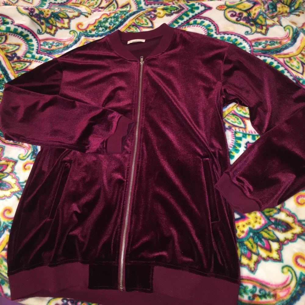 Red velvet jacket