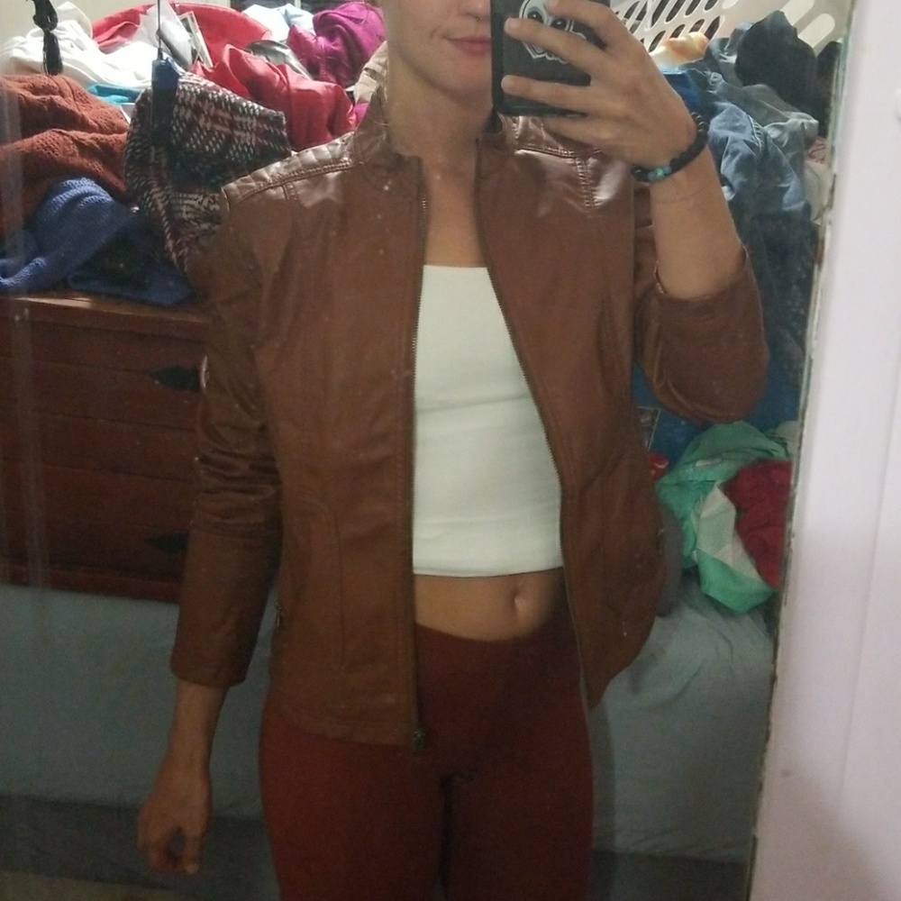 Faux leather jacket